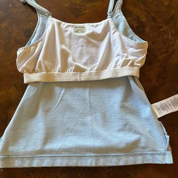 Light Blue Size Medium Columbia Tank Top with adjustable spaghetti straps - Picture 3 of 8
